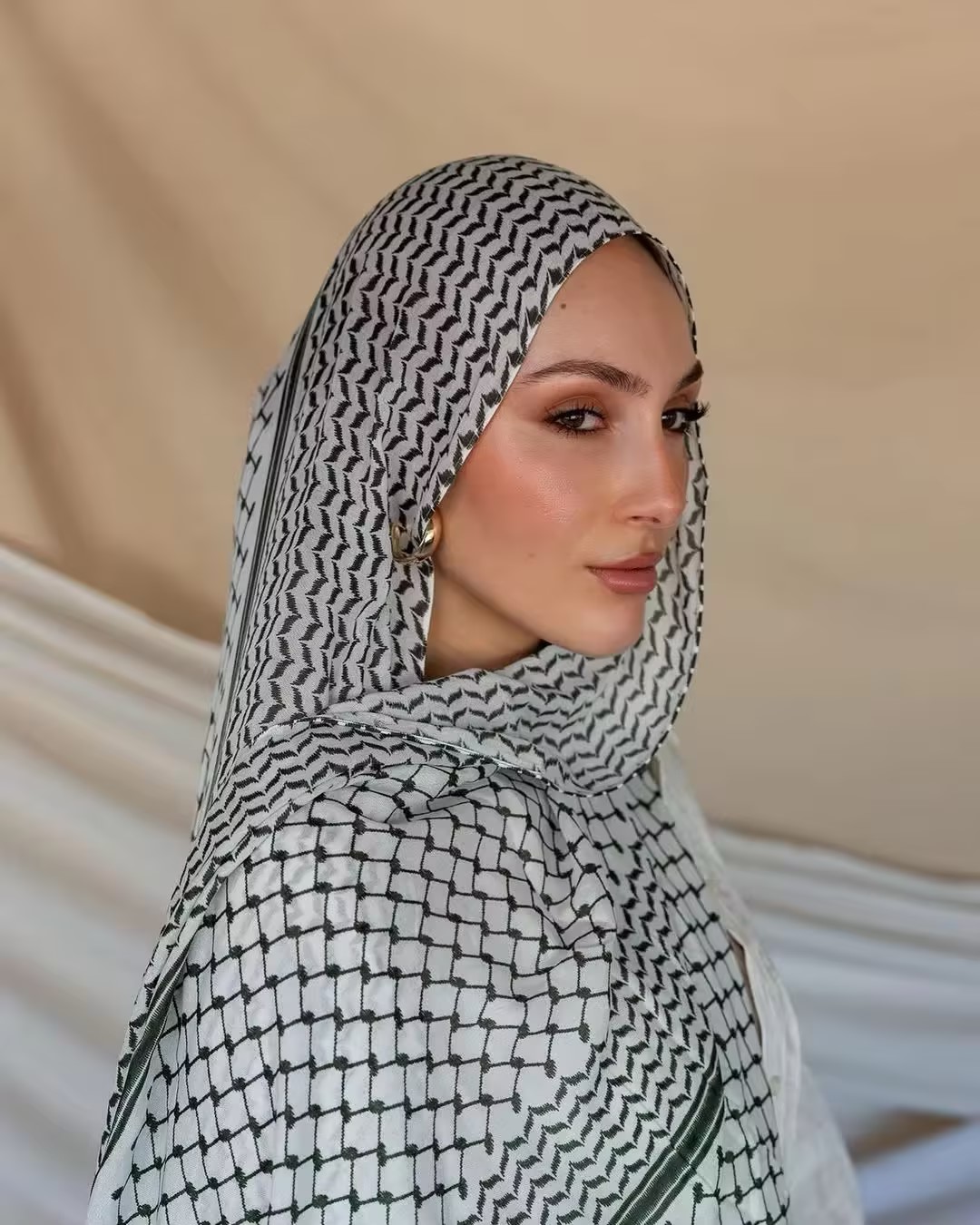 Écharpe Longue en Mousseline de Soie pour Femme Musulmane, Hijab, Islamique, Châle Imprimé Arabe, de Prière, Respirante, à Carreaux