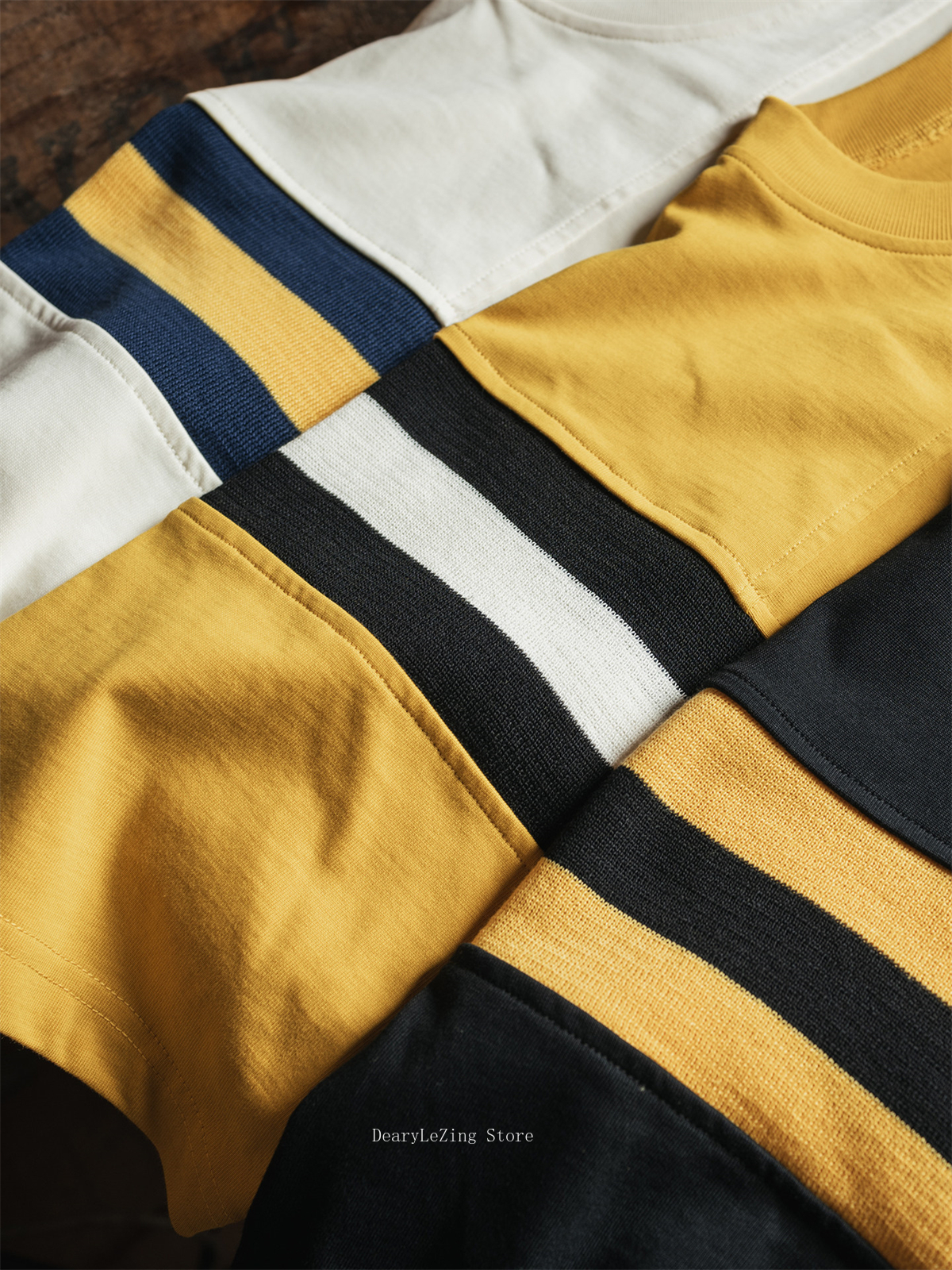 T-shirt en coton vintage de football américain non en stock, maillot de rugby rétro à manches courtes pour hommes