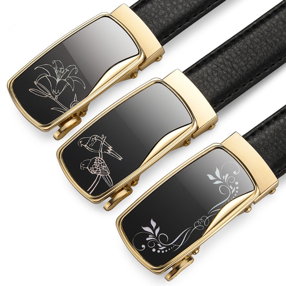 Ceinture noire de haute qualité avec boucle automatique pour femme, largeur 2,3 cm, ceinture de travail décontractée pour femme, boucle en forme de cœur, ceinture pour pantalon femme