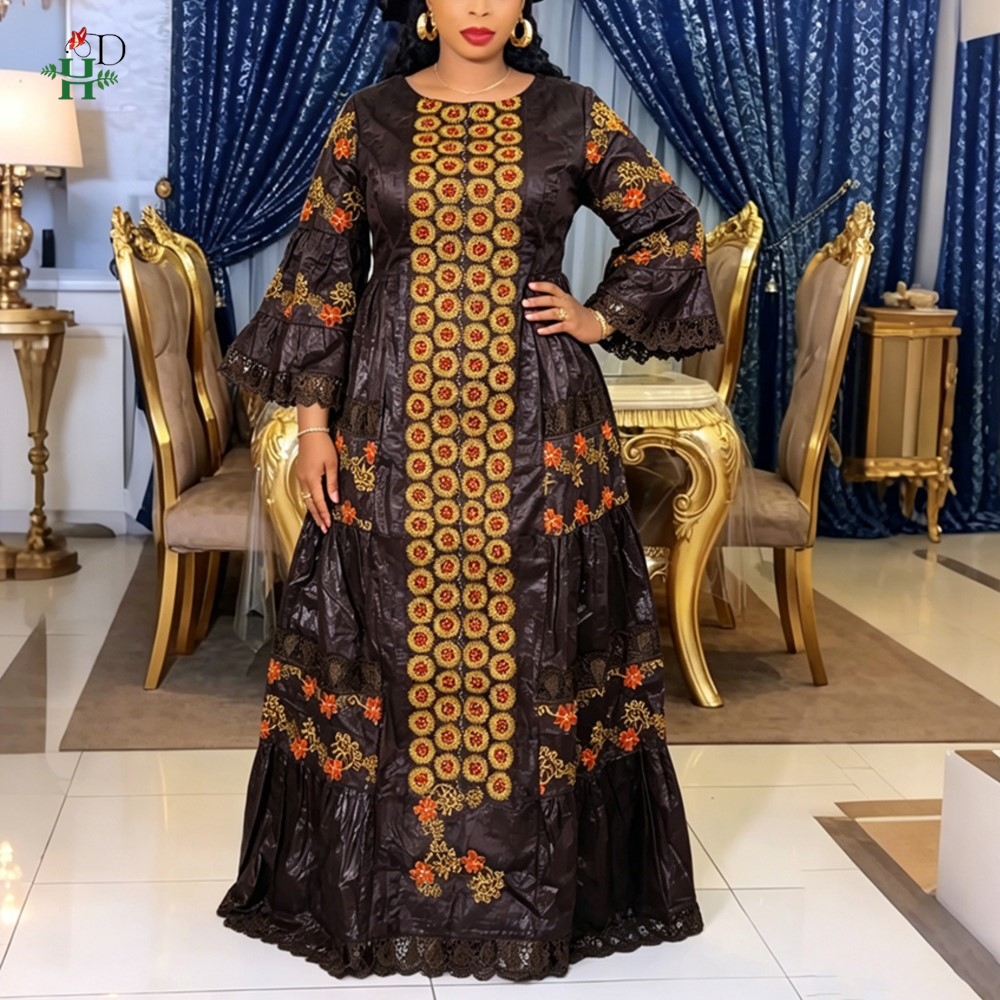 Robes H&D en solde, robes africaines pour femmes, robes brodées en bazin riche pour la mère de la mariée 2026, Afrique du Sud