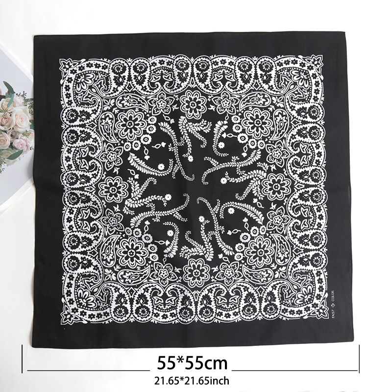 Unisexe Hip Hop femmes hommes Bandana écharpe Punk carré Bandanas chapeaux mode bohème foulard bandeaux cheveux accessoires