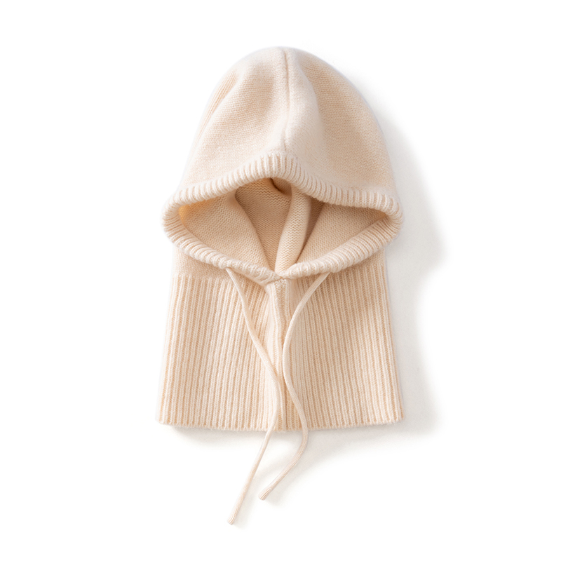Haute qualité femmes 100% laine chapeau bavoir femmes hiver épaissi tricoté carré écharpe Version chapeau col doux chaud à capuche écharpe