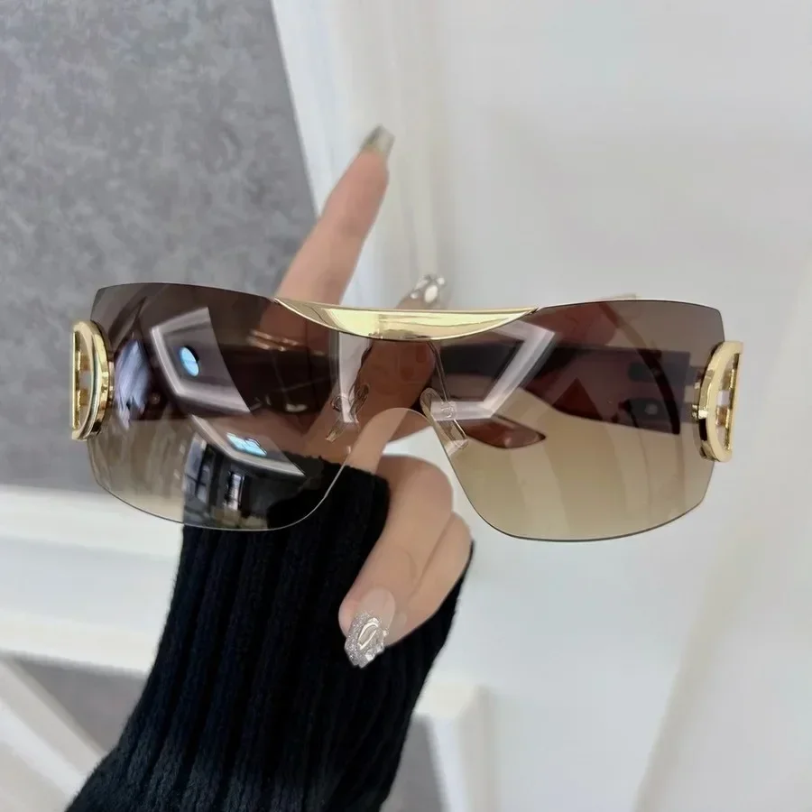 Lunettes de soleil carrées simples pour femmes et hommes, verres dégradés, marque de créateur, magnifiques, pour voyage et extérieur, Oculos De Sol