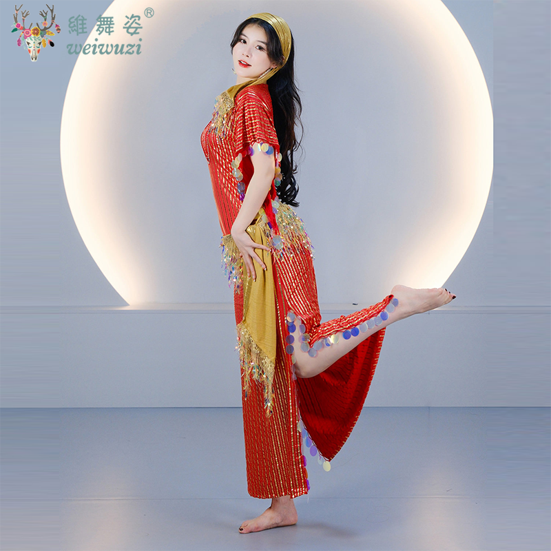 Robes de danse orientale pour femmes, robes à gros sequins, robe Shaabi Baladi Saidi, robe égyptienne, vêtements de compétition, costume de danse de groupe orientale