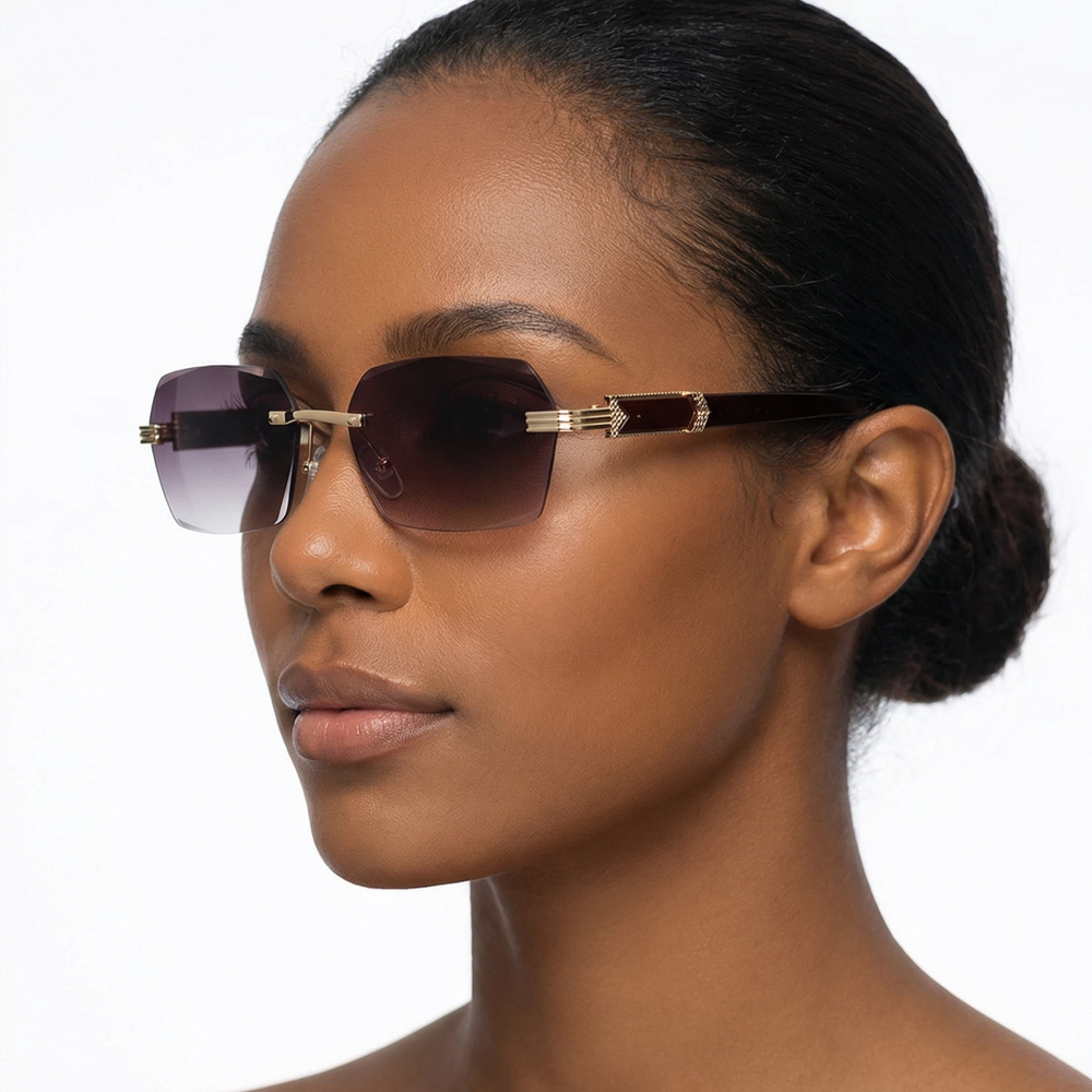 Lunettes de soleil Mars en bois de luxe pour hommes et femmes, design de marque, sans cadre, irrégulières, mode masculine, conduite, nuances de vacances