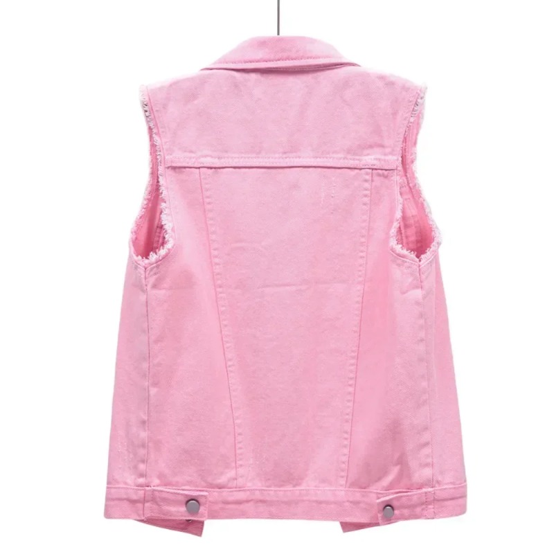 Nouvelle Collection 2026 – Gilet en Jean Sans Manches Élégant et Décontracté pour Femme – Veste Printemps/Automne Style Urbain