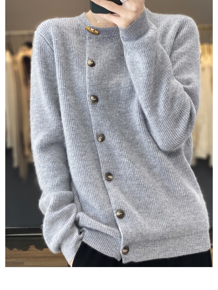 Cardigan femme 100% pur cachemire pull automne et hiver manteau haut de gamme épais automne grande taille pull manteau haut sens.