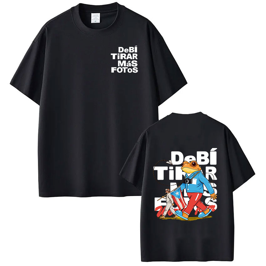 T-shirt Rapper Bad Bunny Debi Tirar Mas Fotos DTMF, vêtements pour hommes et femmes, mode Hip Hop, T-shirt à manches courtes, Streetwear