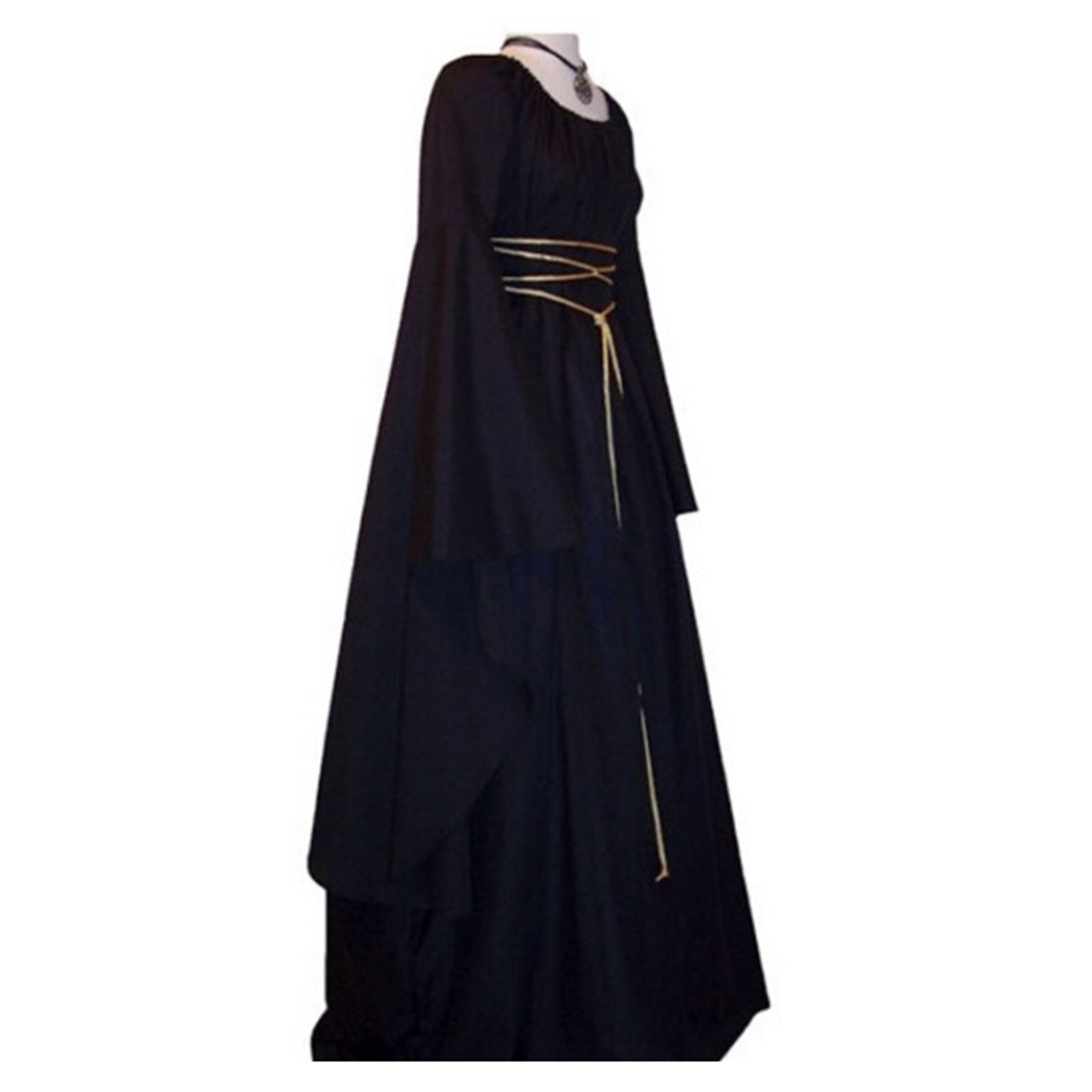 Costume de cosplay médiéval vintage pour femmes, fantôme, sorcière, vampire, robe gothique, Halloween, Noël, mascarade, robe de soirée Tim