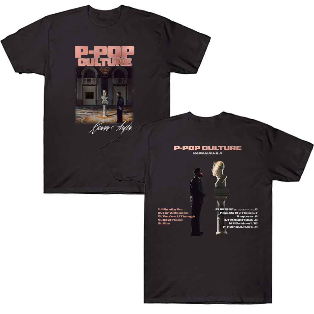 Karan Aujla Merch T-Shirt Karan Aujla P-POP Culture graphique T-Shirt femmes hommes à manches courtes décontracté coton col rond respirant T-Shirt