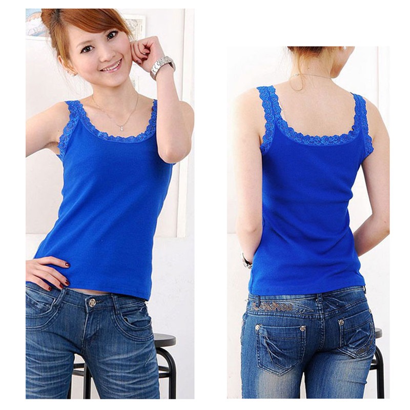 Haut d'été femmes sans manches dentelle débardeur Sexy femmes T-shirt gilet débardeurs femme gilet hauts blanc noir sous-vêtements femmes