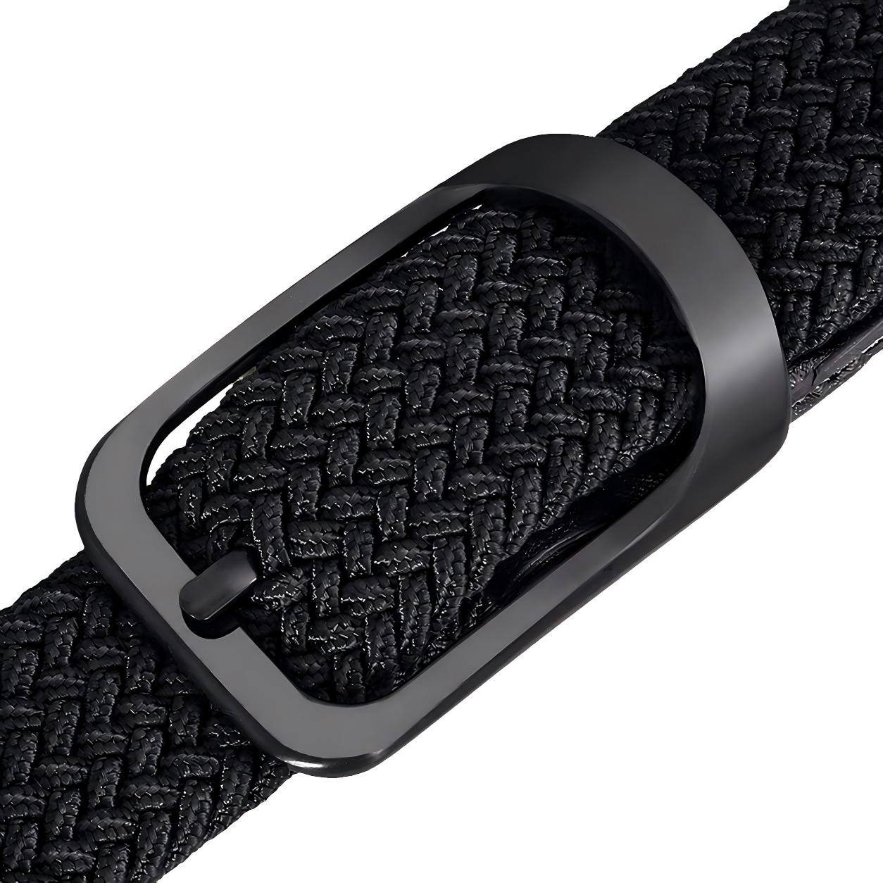 Ceinture élastique tissée sans trous pour hommes et femmes, ceintures en toile pour jeans, style coréen unisexe, ceinture polyvalente pour pantalons décontractés