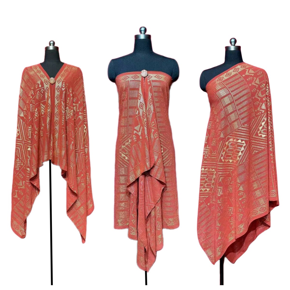 Nouveau femmes élégant crème solaire écharpe châle mode élégant feuille d'étain or impression foulards dame en mousseline de soie Hijabs