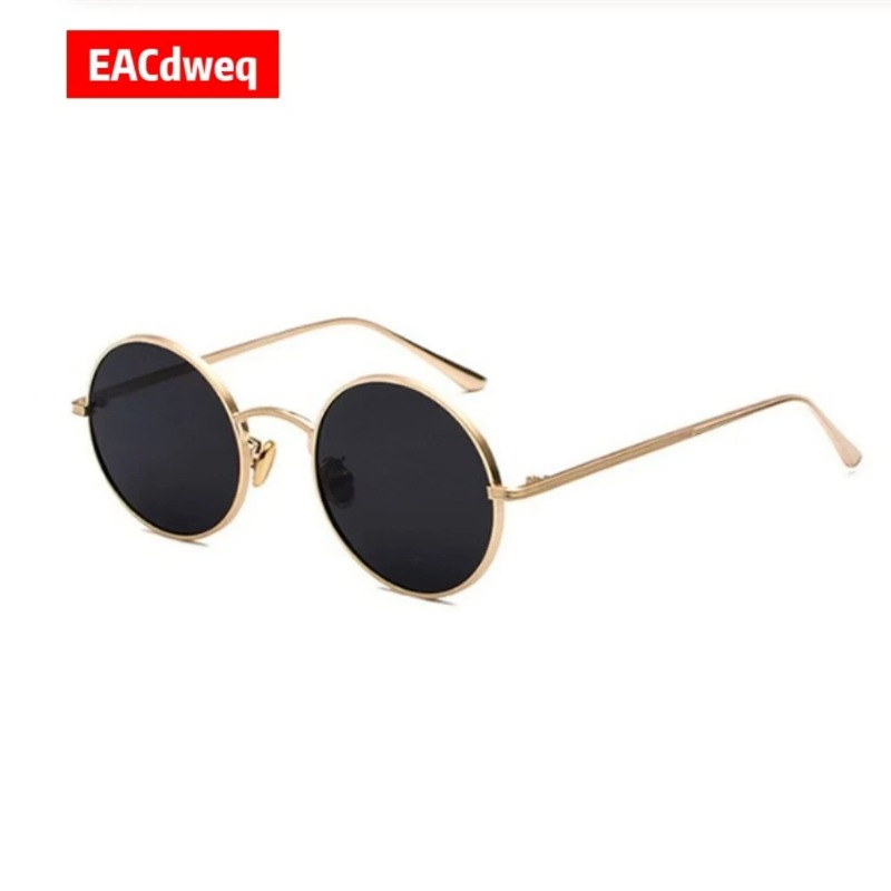 Nouvelles Lunettes de Soleil Rondes Classiques Tendance pour Hommes et Femmes, Style Vintage, Conduite en Extérieur, Design de Luxe, Monture Métallique