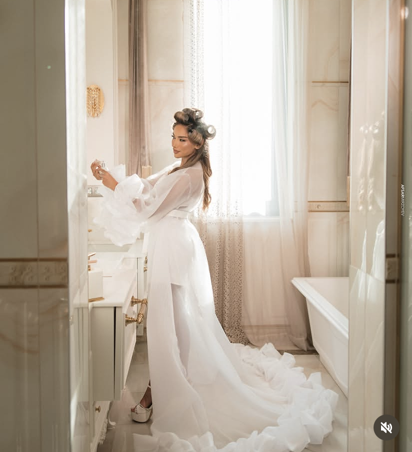 Robe de mariée blanche à volants, manches longues, en organza transparent, robe de soirée superposée, robes de mariée sur mesure pour femmes, peignoir à étages