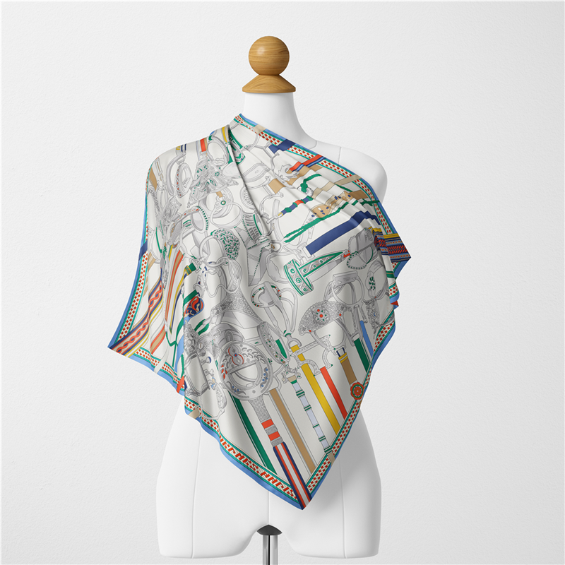 Écharpe Twill Melt Print pour femmes, écharpes carrées, écharpes de dégager, enveloppes bandana, petit hijab, sauna aught, bandeau de la présidence, 53cm