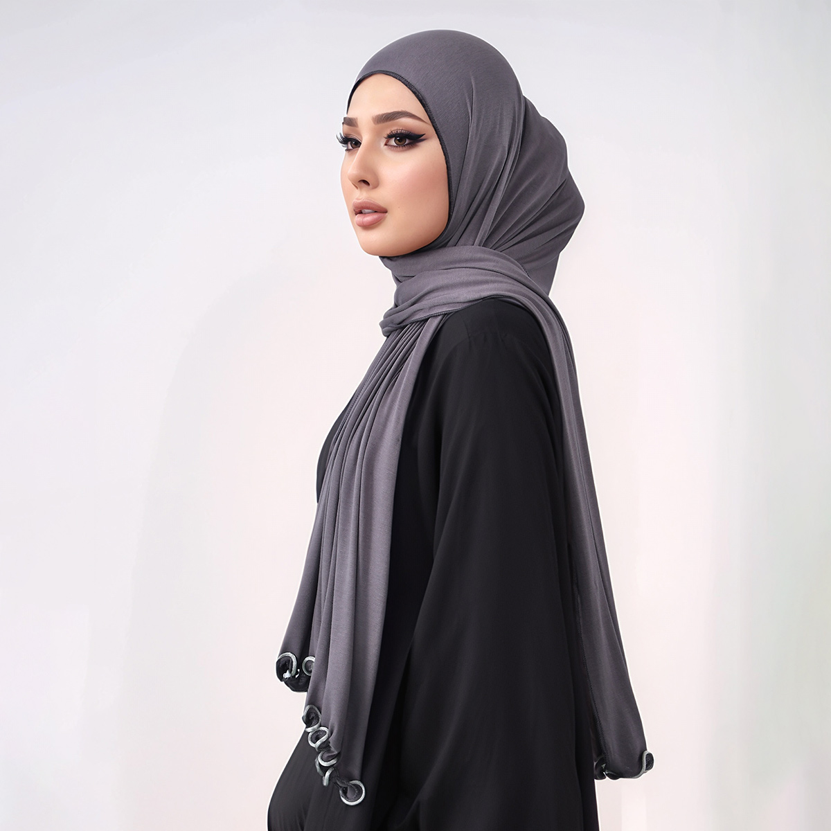 Nouveauté Modal coton Jersey Hijab écharpe pour femmes châle extensible plaine bandeau musulman mode couleur unie Long silencieux
