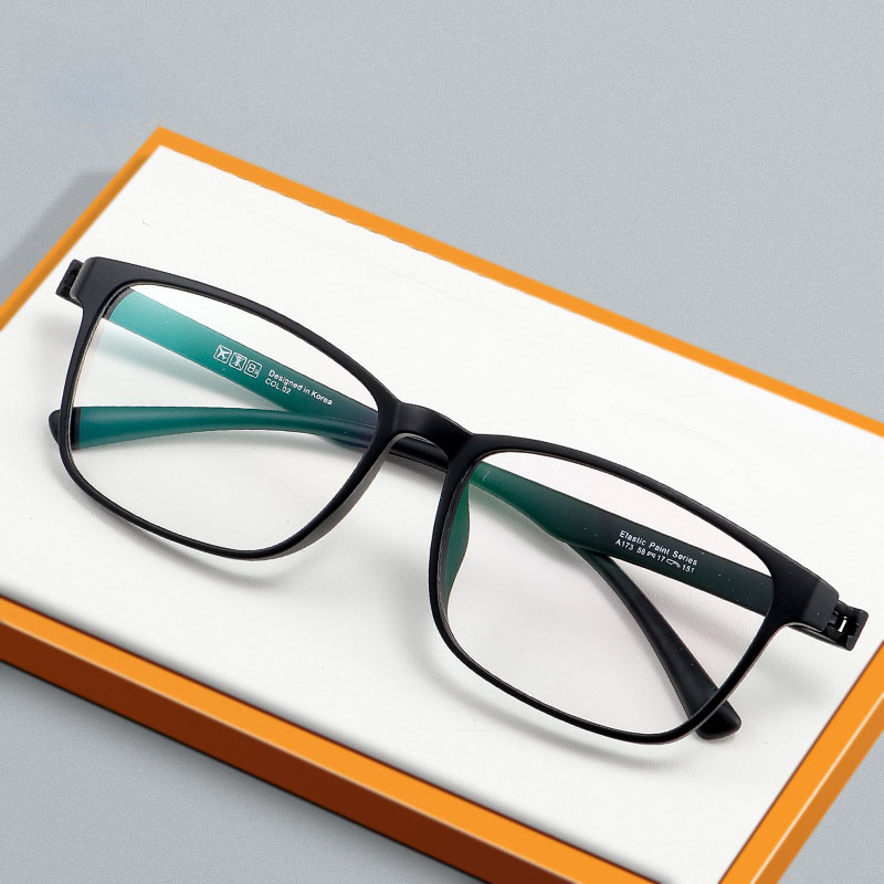 Lunettes carrées surdimensionnées pour grand visage TR90, monture complète, Anti-lumière bleue, lunettes à la mode pour hommes et femmes