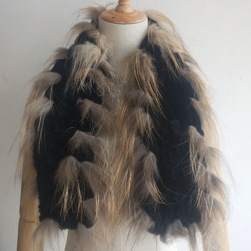 Écharpe en fourrure de lapin Rex véritable pour femme, écharpes de luxe pour femme, tout à la mode, hiver, nouveau, 2019