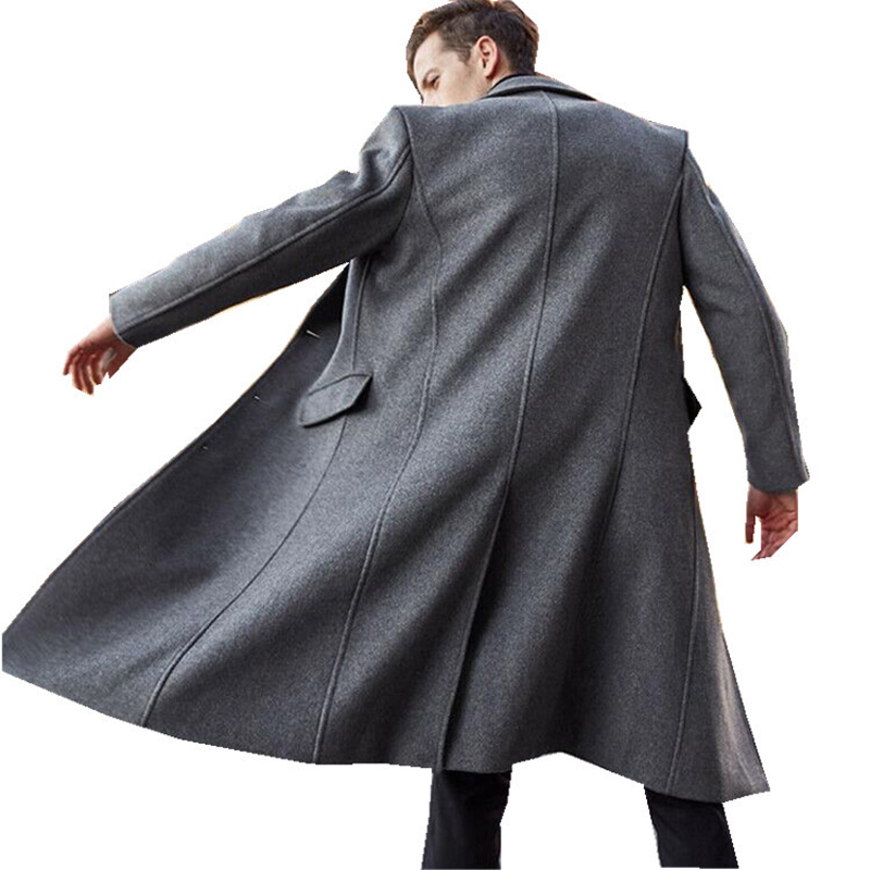 Vestes en laine mi-longues pour hommes, pardessus confortables pour hommes d'affaires, style britannique, vêtements de luxe, automne, hiver