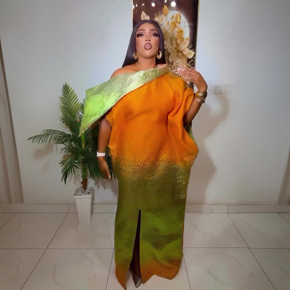 Nouvelle Robe de Soirée Élégante Tendance, Robes Africaines de Haute Qualité, Vêtements Africains pour Femmes avec Foulard