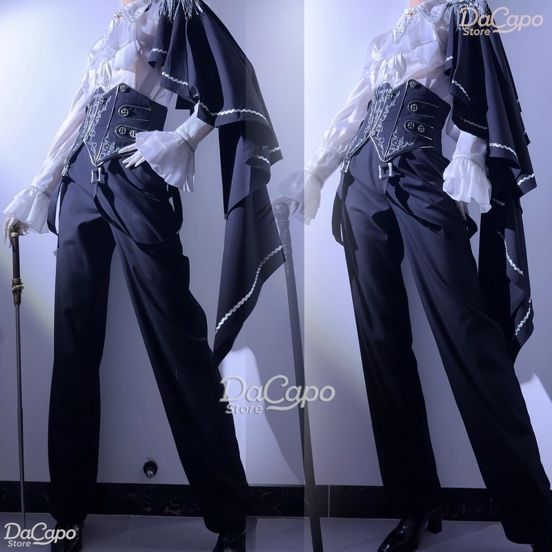 Costumes Ouji Jirai Kei, style japonais, tenue de cour, chemise et short unisexe Lolita Prince, haut vintage à manches longues, tenue de palais