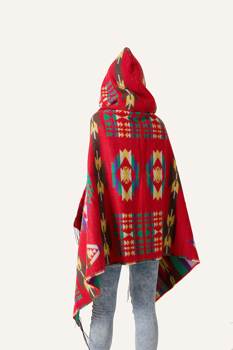 Châle Bohème Multifonction Ethnique, Écharpe Tribale à Franges, Sweats à Capuche, Cardigans Rayés, Couvertures, Cape, Châle, Glands, Poncho, Manteau