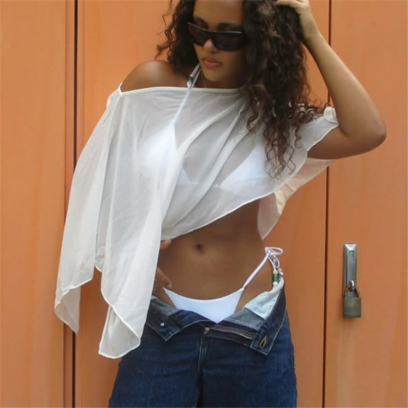 Capes et étoles en mousseline de soie pour femmes, pour robe de soirée, mariage, cape en maille transparente fluide, haut, vacances d'été, couvre-vêtements de plage