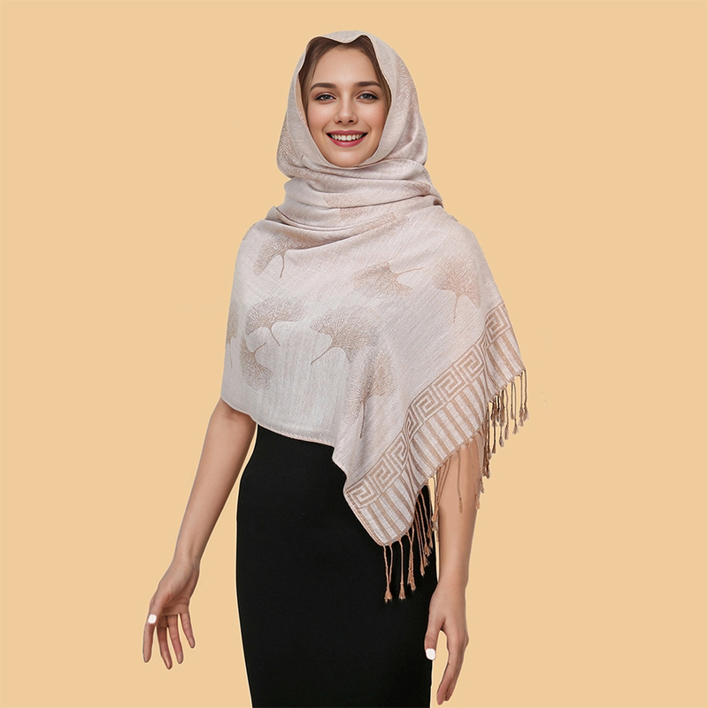 Style ethnique gland couverture épaisse Pashmina nouveau hiver chaud châle enveloppement cachemire Jacquard écharpe femmes foulard Poncho étoles