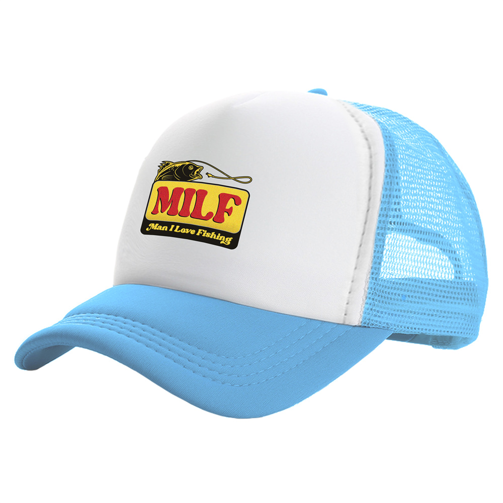 MILF-Casquette de camionneur pour hommes, chapeau de baseball, cool, été, unisexe, filet en maille