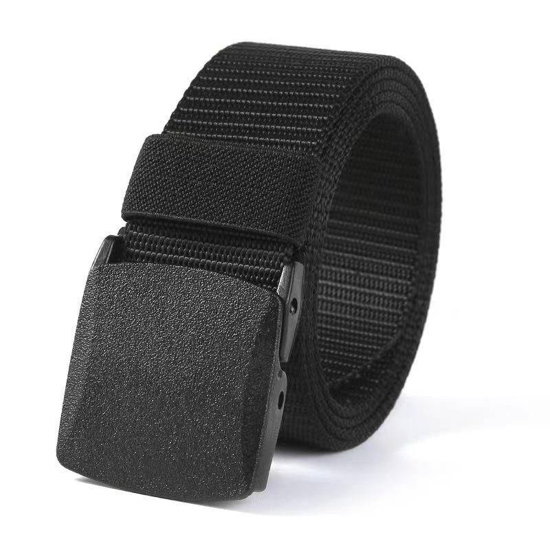 Ceinture tactique en toile de nylon non métallique, anti-allergie, idéale pour l'entraînement en extérieur, les contrôles de sécurité et l'usage quotidien avec des pantalons, polyvalente