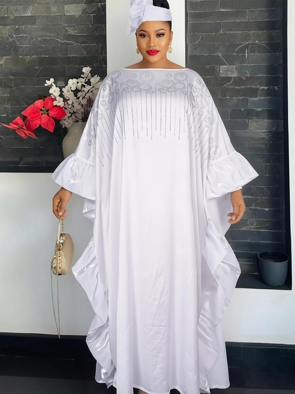 Robes de soirée élégantes pour femmes, robes maxi traditionnelles africaines amples à volants, abayas hijab de Dubaï, robes de mariée, kaftans