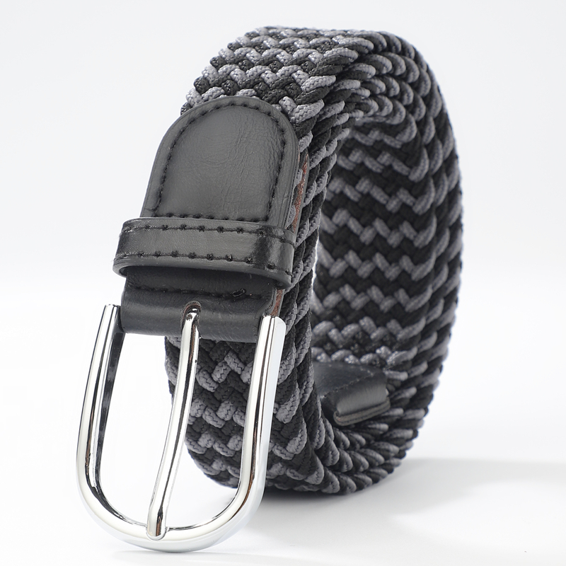 Ceinture en toile ceinture pour hommes élastique tissé ceinture élastique femmes décontracté décontracté version coréenne des étudiants boucle ardillon simple fa