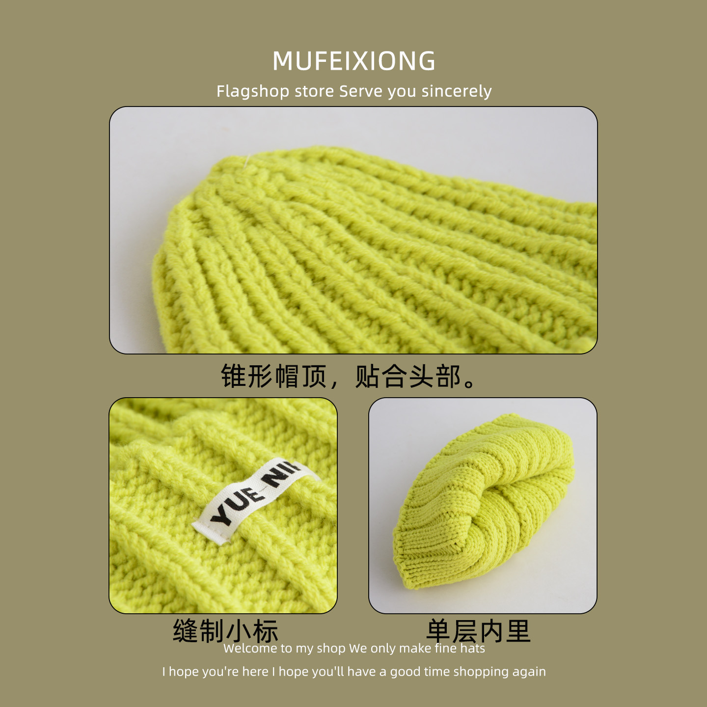 Automne hiver nouvelles femmes chaud bonnet femmes chaud coupe-vent cône haut pull laine chapeau tricoté chapeau