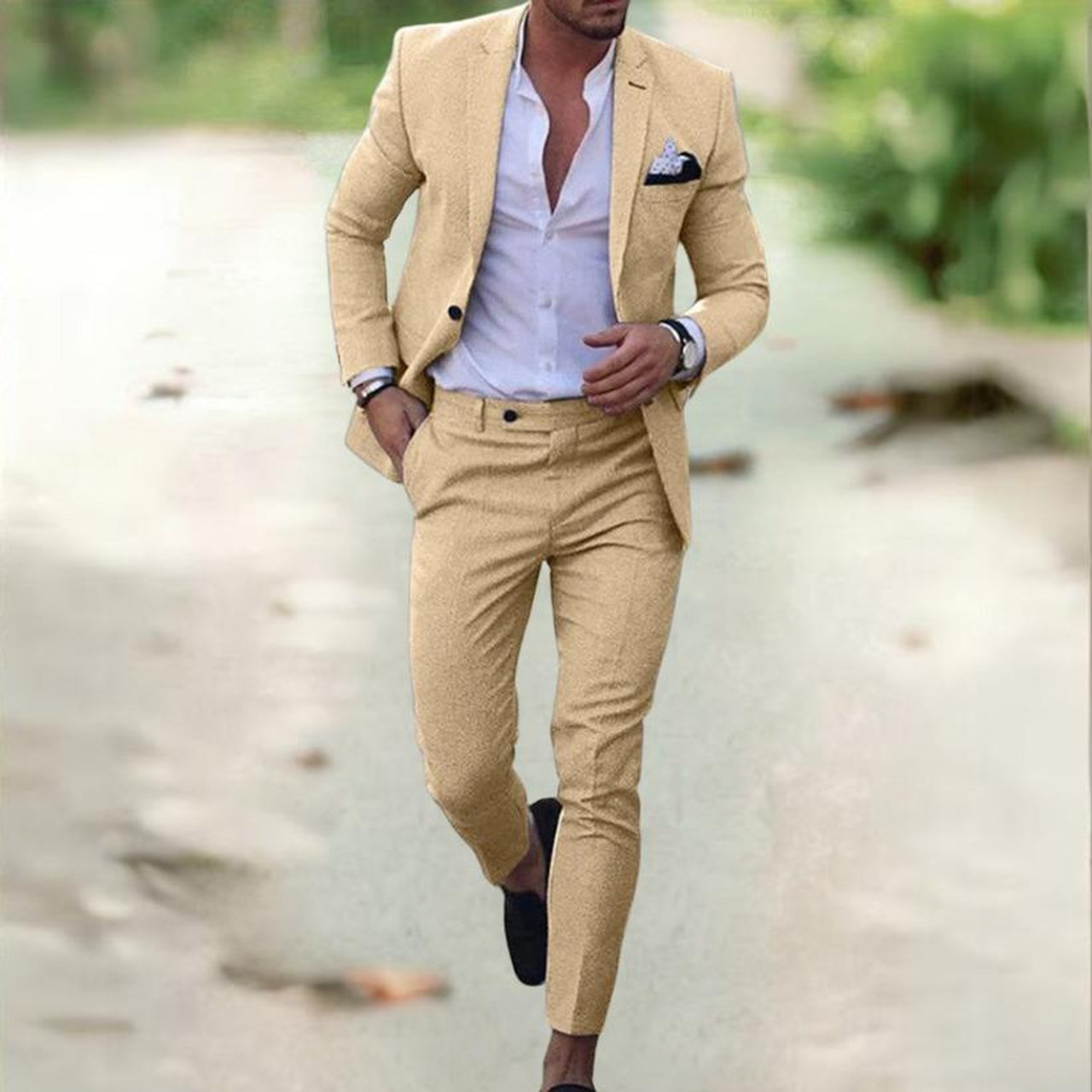Costume élégant pour hommes, veste + pantalon), nouvelle collection 2025