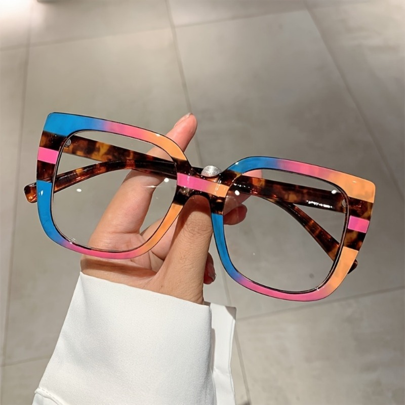Lunettes vintage surdimensionnées à monture noire anti-lumière bleue pour femmes, lunettes d'ordinateur à monture complète, protection oculaire transparente