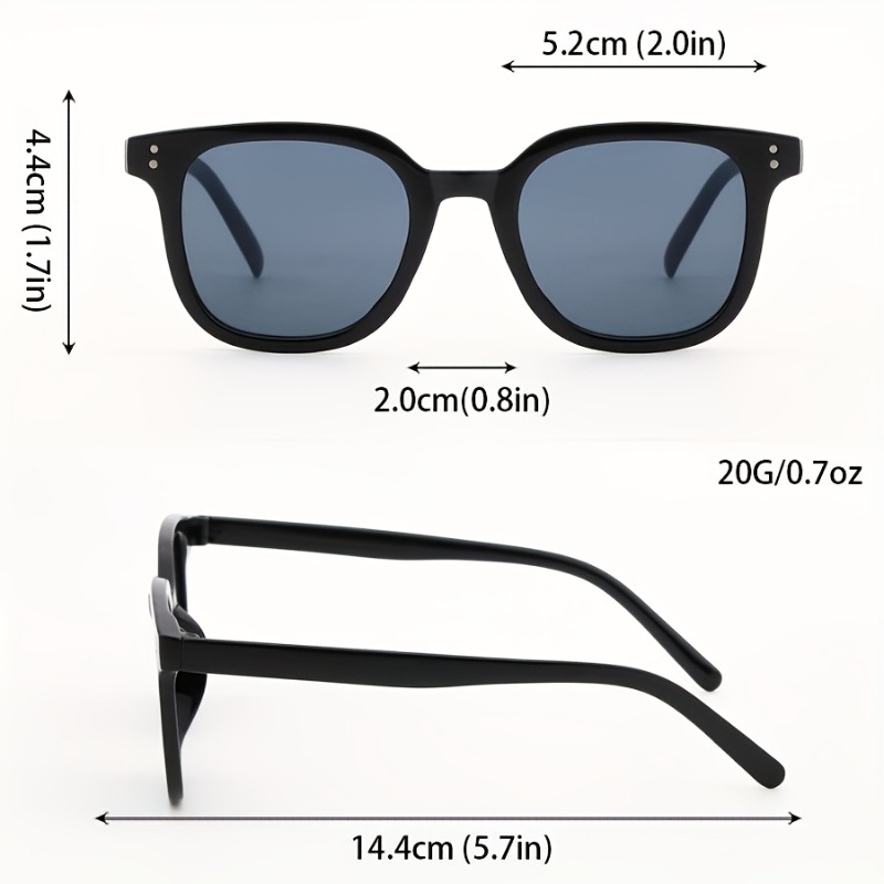 Lot de 6 lunettes de soleil carrées géométriques pour hommes, verres teintés, idéales pour un style festif