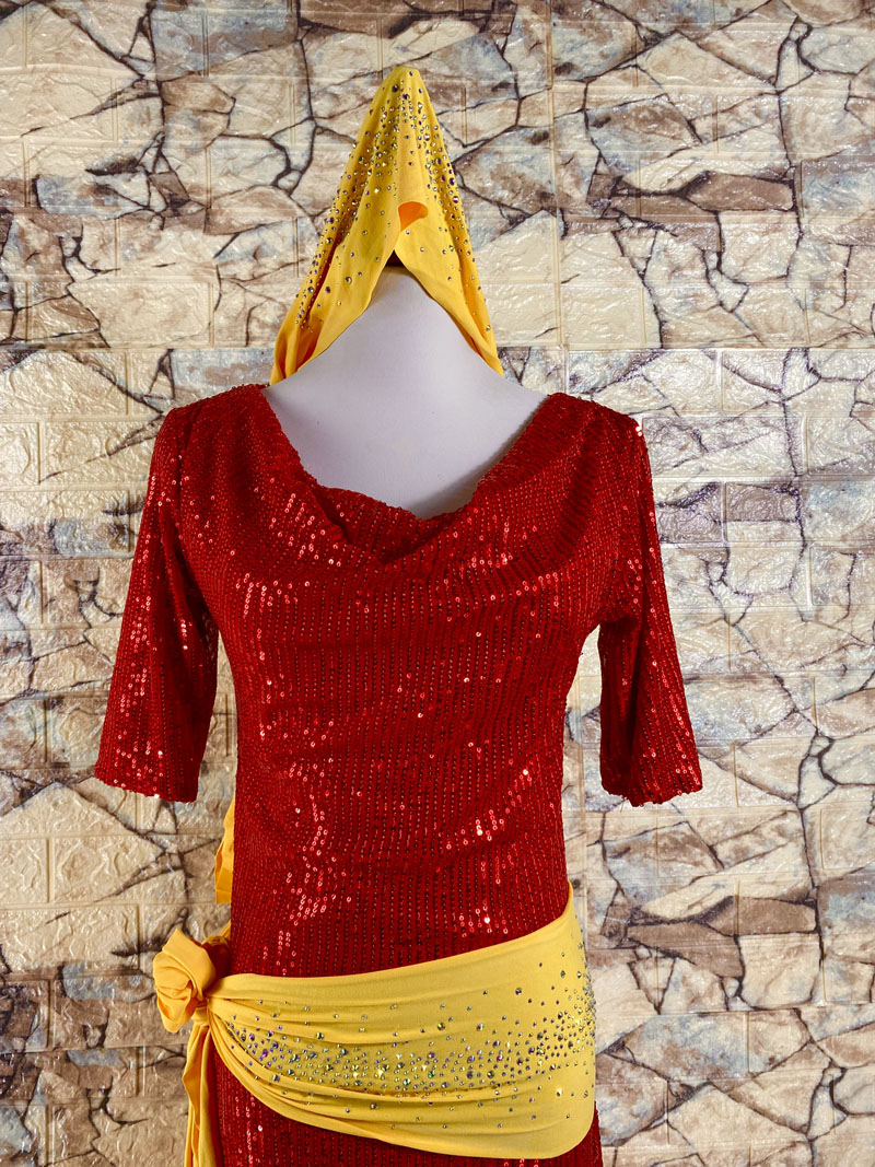 Costume de Concours de brevdu Ventre pour Femme, Robe de Bellyylene Baladi, avec Jupe de Performance pour Enfant