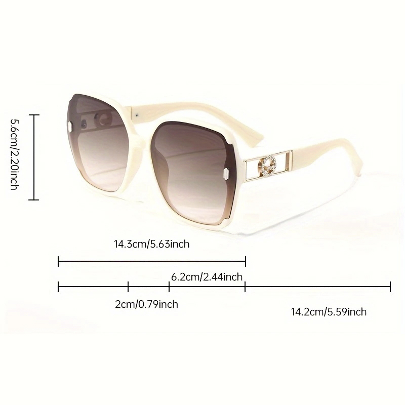Lunettes de mode classiques rétro rectangulaires pour femmes - Monture élégante en PC et verres décoratifs