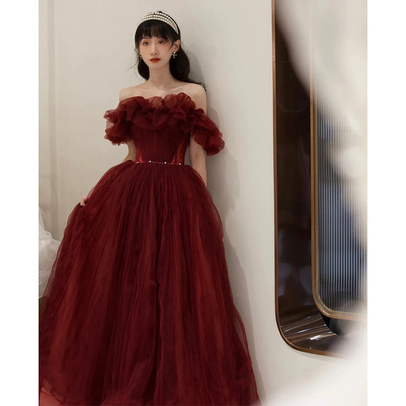 Robes de soirée élégantes pour femmes, robes de bal, de remise de diplôme, de cérémonie, à taille ajustée, robes de Quinceañera Pengpeng, robes de mariée
