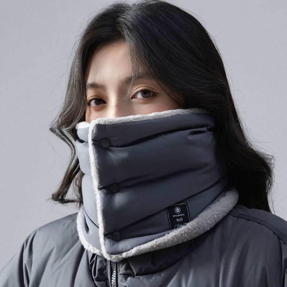 Cache-cou polyvalent en coton matelassé, écharpe thermique épaisse pour l'hiver, garde le cou au chaud, pour hommes et femmes, pour activités de plein air.