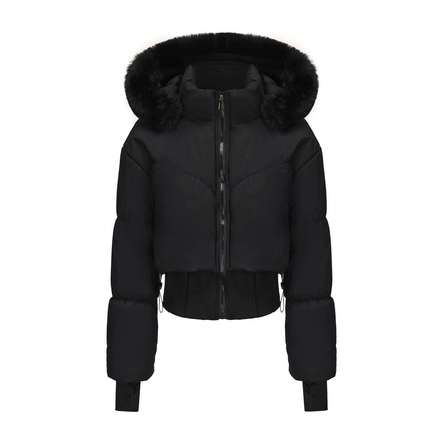 Blouson Bomber Femme 2026 à Capuche Court Veste d'Hiver Femme Vêtements Chauds et Tendance Café Noir Blanc Nouvelle Tendance XXL