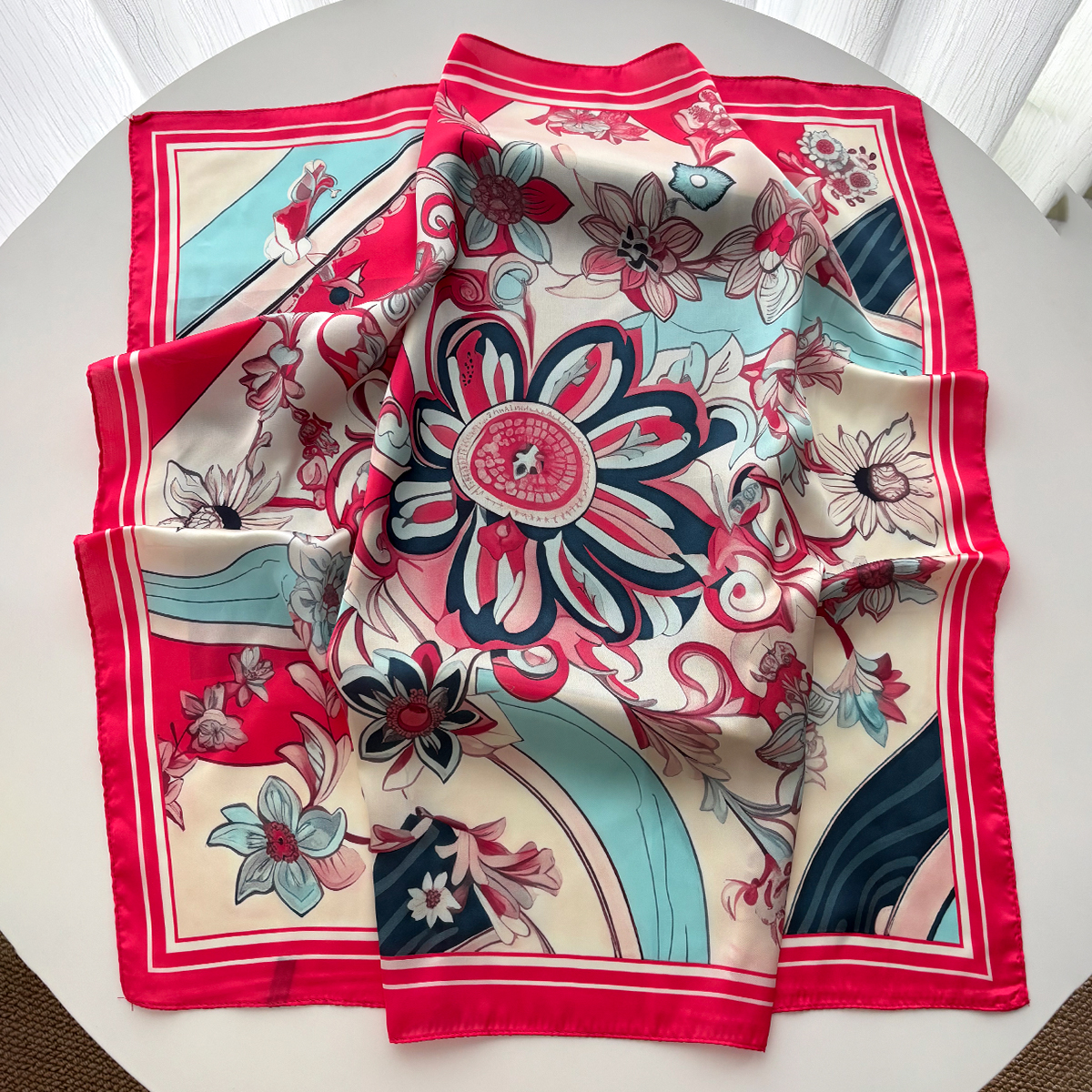 Nouveau Foulard Carré en Soie Imprimée pour Femme, Bandana, Bandeau, Écharpe de Cou, Accessoire Cheveux 2026