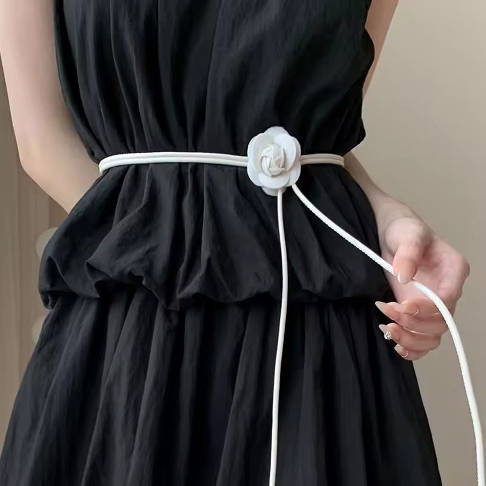 Ceinture florale ethnique haut de gamme style bohème rétro avec fleurs séchées pour femme et jeune fille