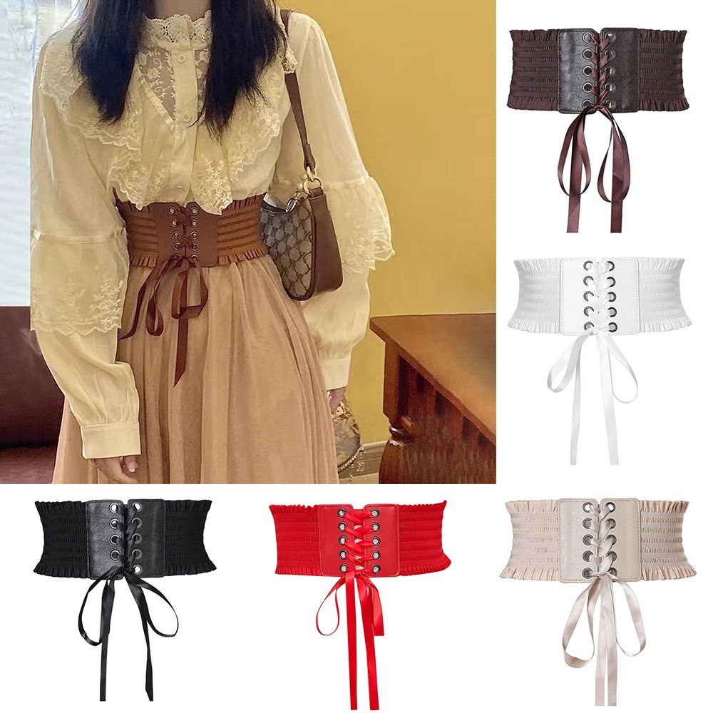 Ceinture corset large en cuir PU pour femme, ceinture extensible, sangle décorative bricolage, vêtements de corps en saillie pour femme, dame, fille, patients, mode
