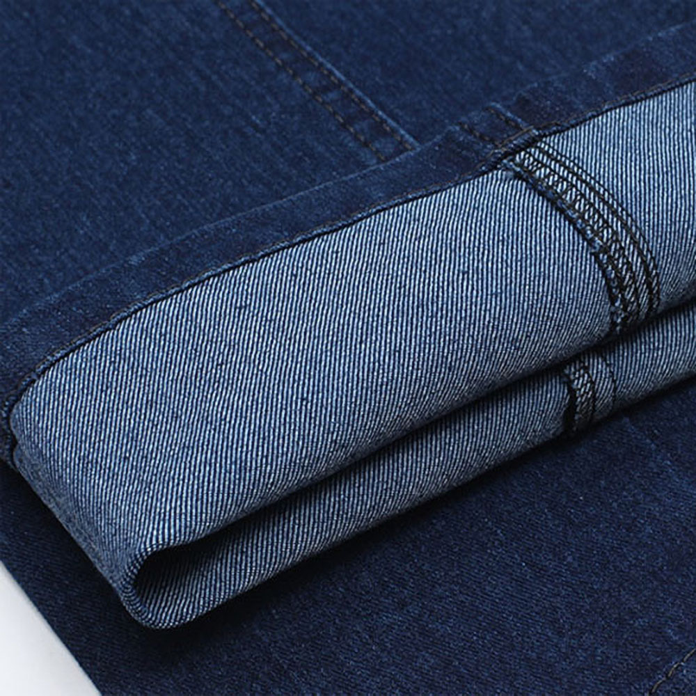 Nouveauté jean extensible pour hommes printemps automne mâle décontracté haute qualité coton coupe régulière Denim pantalon bleu foncé Baggy pantalon