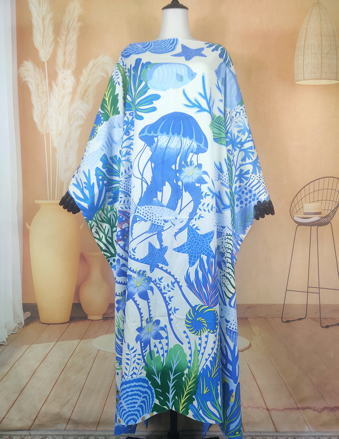 Robe africaine pour femmes, belle robe imprimée d'été, injKaftan, Maxi robe surdimensionnée, cartographie musulmane, Boho Femme adt Abaya