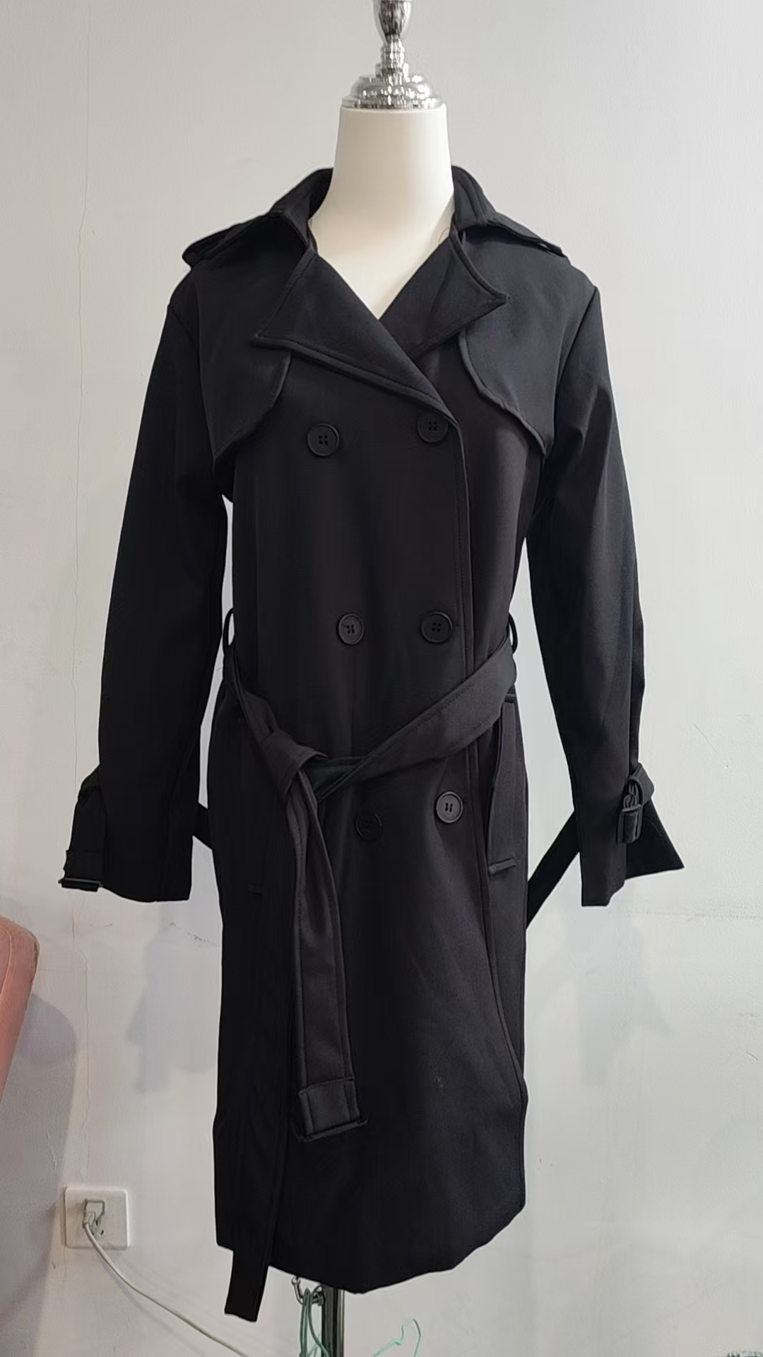 Manteau élégant pour femme, style britannique, automne-hiver, coupe-vent, streetwear, manteau midi décontracté, chic et ajusté pour le bureau