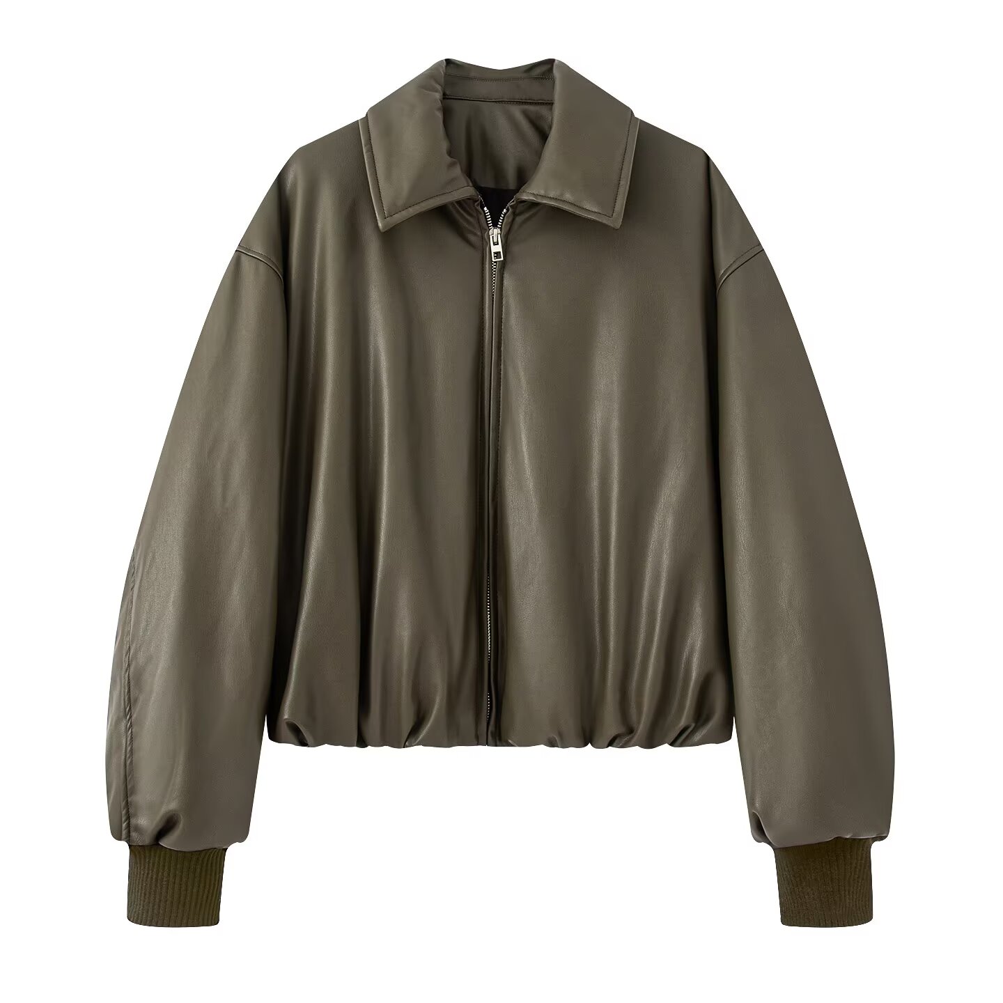 Blouson en cuir à manches longues pour femmes, vêtement d'extérieur, solide, streetwear, chaud