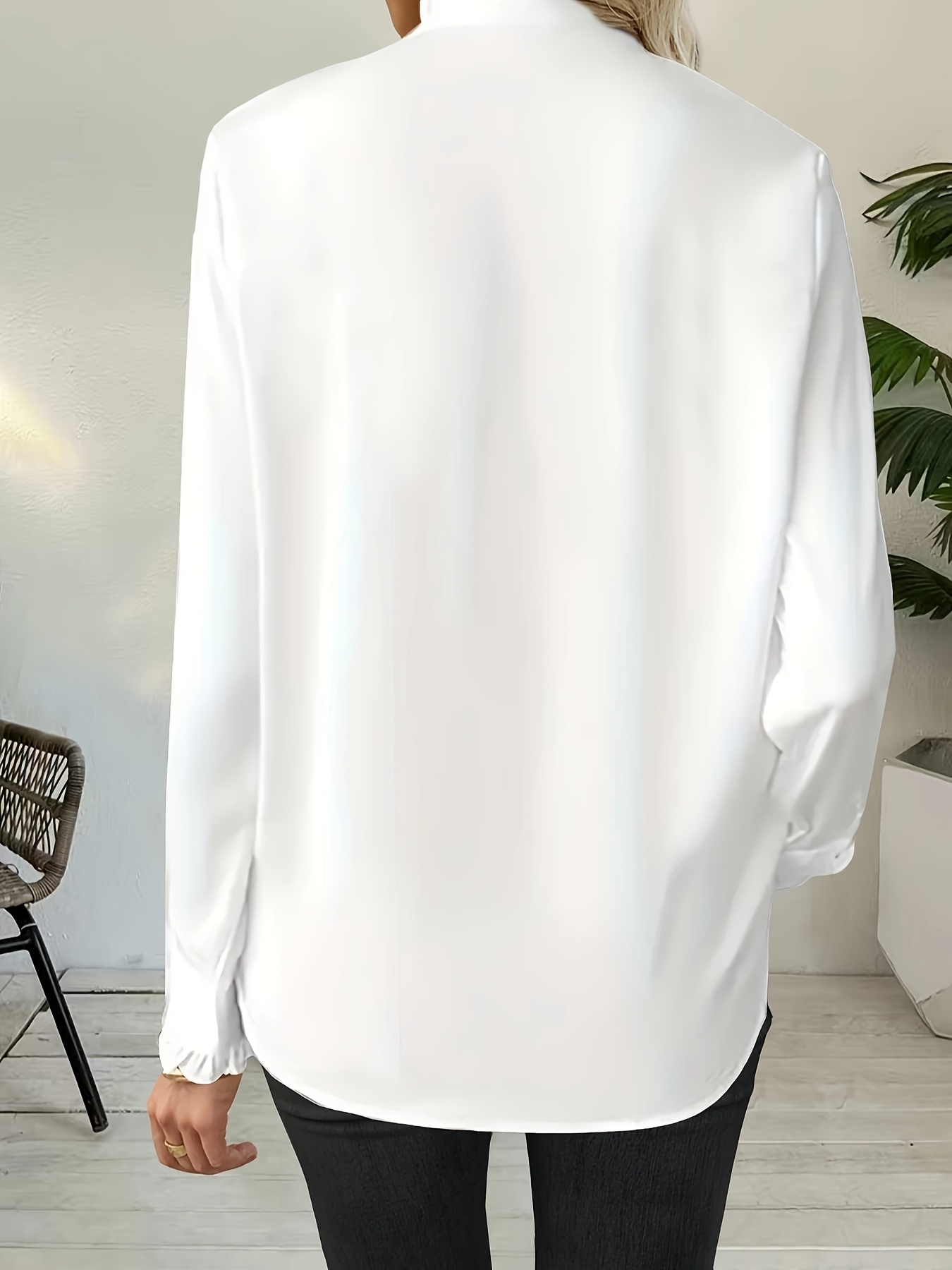 Tempérament ample femme chemise mode blouse décontractée élégant à manches longues femme chemise vacances week-end haut